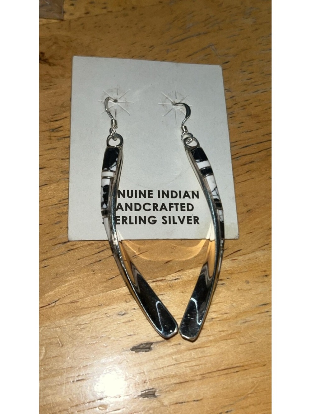 Native Zuni jewelry inlay handmade sterling silver white buffalo earrings post